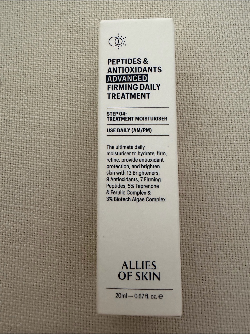 NIB Allies of Skin Peptides & Antioxidants Daily Firming Treatment 20ml